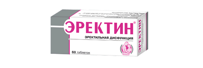 Упаковка препарата Эректин на 60 таблеток
