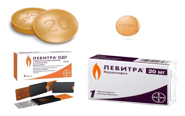 Упаковки препарата Левитра